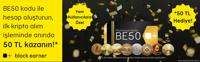 Block Earner mobil uygulaması ile yeni kullanıcılara 50 TL değerinde kripto hediye!