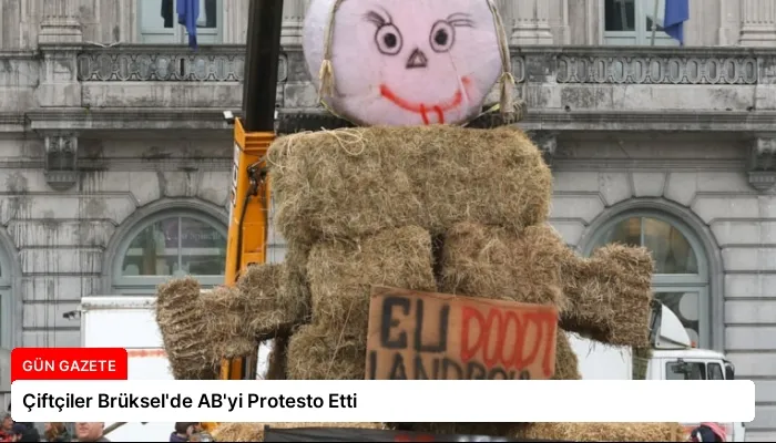 Çiftçiler Brüksel’de AB’yi Protesto Etti