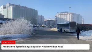 Ardahan ve İlçeleri Sibirya Soğukları Nedeniyle Buz Kesti