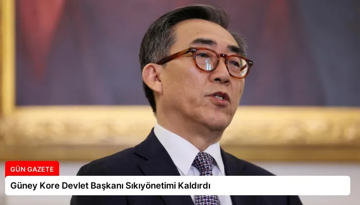Güney Kore Devlet Başkanı Sıkıyönetimi Kaldırdı