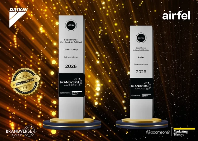 İklimlendirme sektörünün zirvesi Daikin, Brandverse Awards’tan çifte ödülle döndü