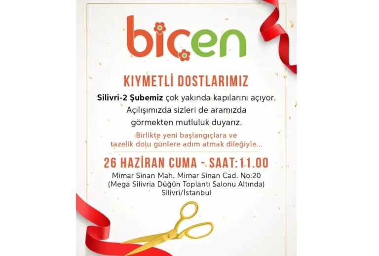 Silivri’ye Biçen Tazeliği Çok Yakışıyor: Biçen Market Silivri 2 Mağazası Hizmete Açılıyor