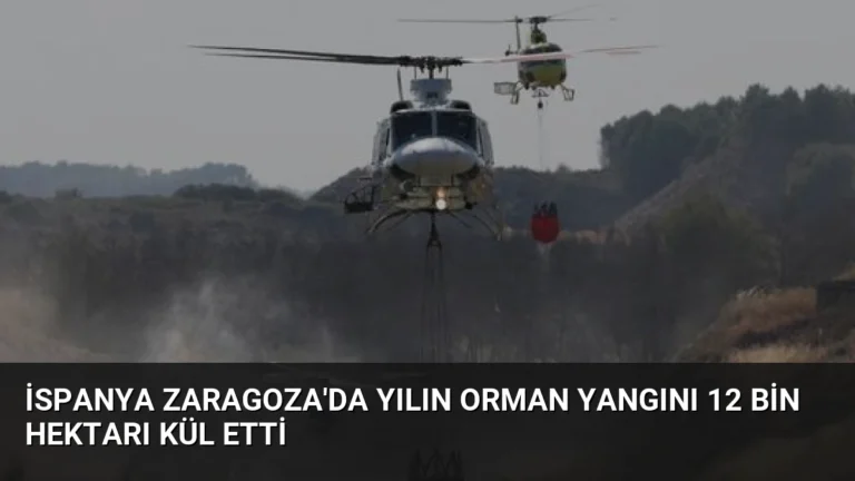 İspanya Zaragoza’da Yılın Orman Yangını 12 Bin Hektarı Kül Etti