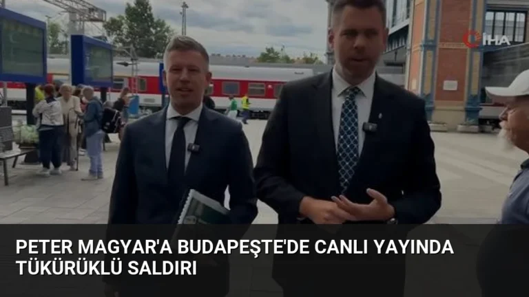 Peter Magyar’a Budapeşte’de canlı yayında tükürüklü saldırı