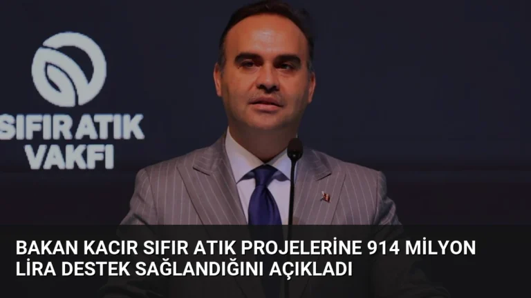Bakan Kacır Sıfır Atık Projelerine 914 Milyon Lira Destek Sağlandığını Açıkladı