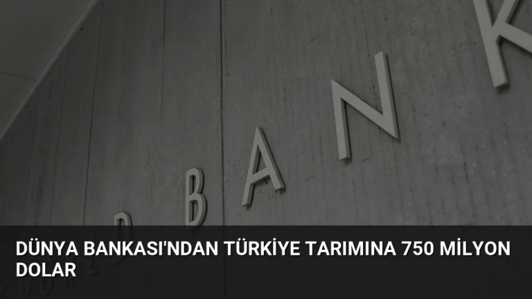 Dünya Bankası’ndan Türkiye Tarımına 750 Milyon Dolar